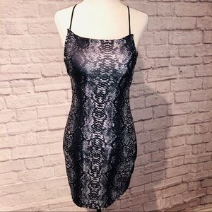 Snake Print Mini Dress